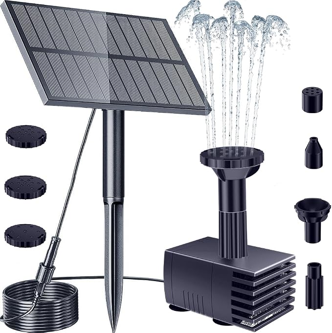 Biling Solar Water Pump Outdoor, Upgraded Solar Fountain Pump Kit by biling