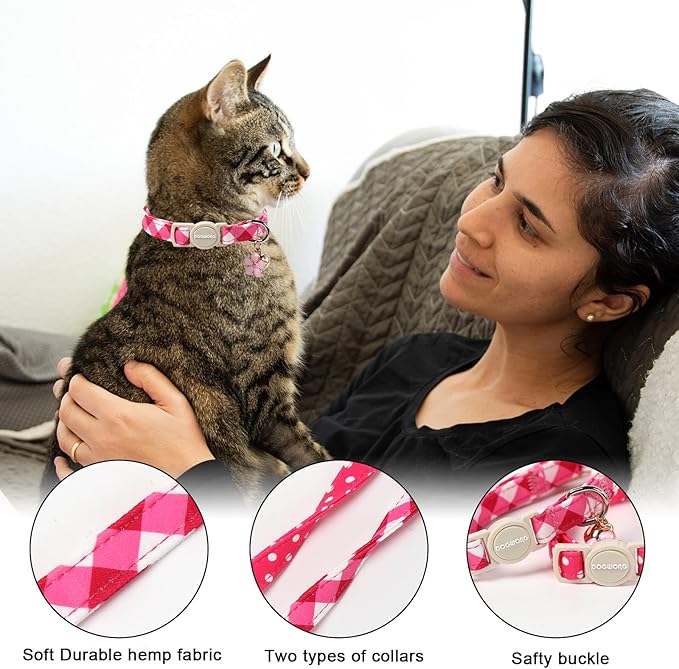 Cat Collar, 2 Pack Cute Cat Collars Breakaway - Image 2
