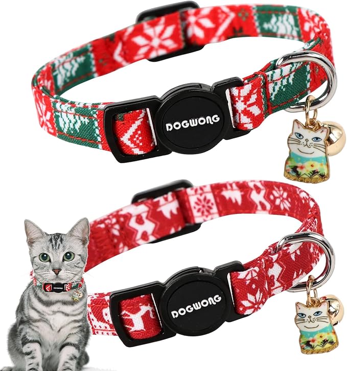 Cat Collar, 2 Pack Cat Collars Breakaway by DOGWONG