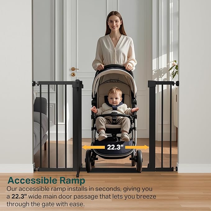 Cumbor 29.7-48" Baby Gate for Stairs, Mom's Choice Awards Winner-Dog Gate for - Image 8