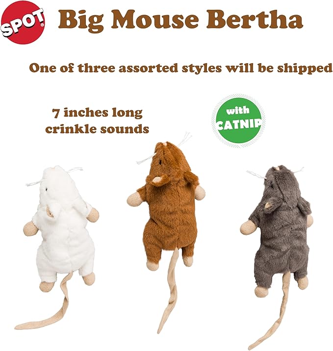SPOT Big Mouse Bertha Cat Toy - Image 2