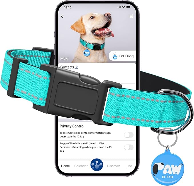 Reflective Dog Collar for Large Dogs by Pawduct