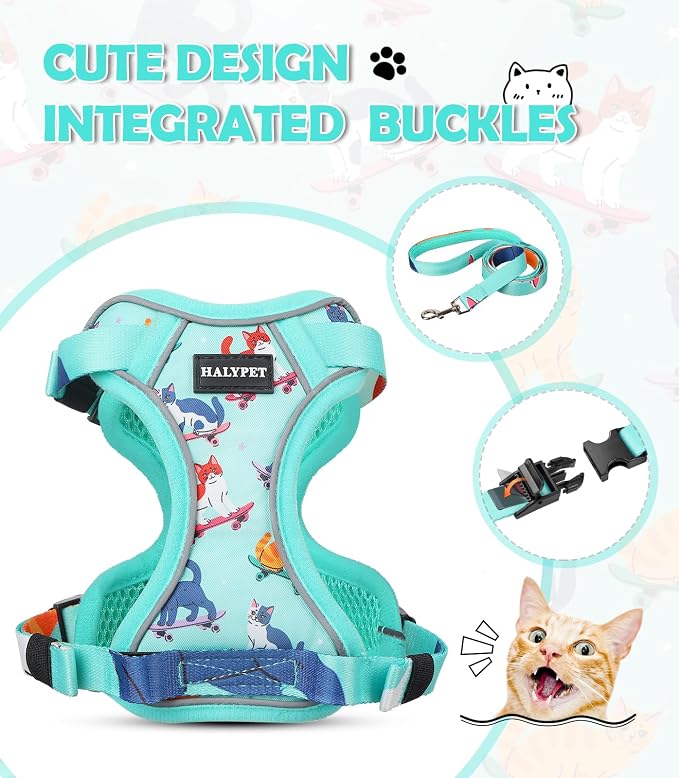 Halypet Cat Harness and Leash Set Cute Escape Proof Vest Harness - Image 3