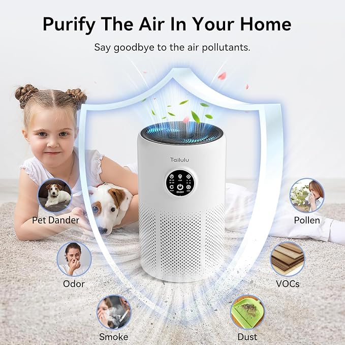 Air Purifiers for Home Pets Large Room Up to 1360 Ft², Tailulu D10 HEPA Air - Image 6