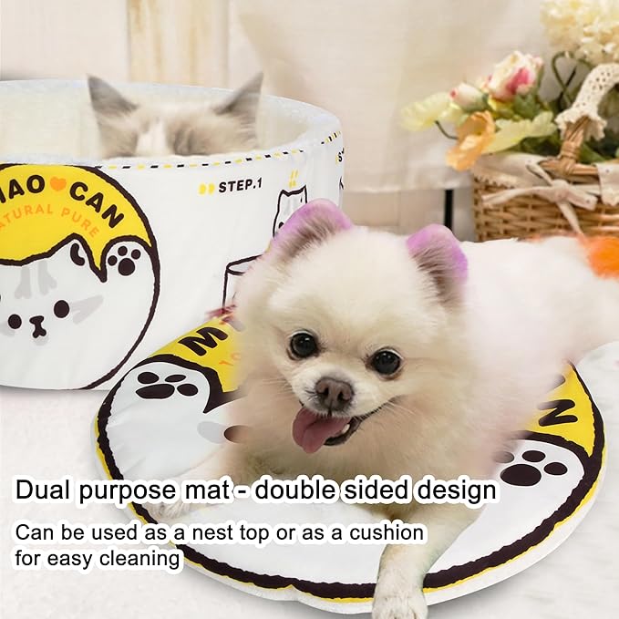 寵幸 Ramen Noodle Dog & Cat Bed, Keep Warm and Super Soft Creative Pet Nest - Image 4