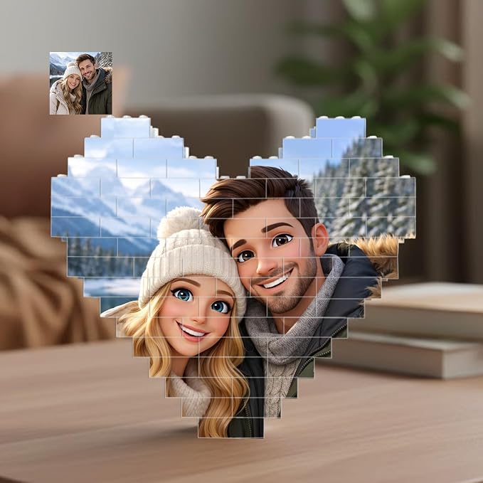 NAZENTI Custom Couple Photo Building Block gifts by Nazenti