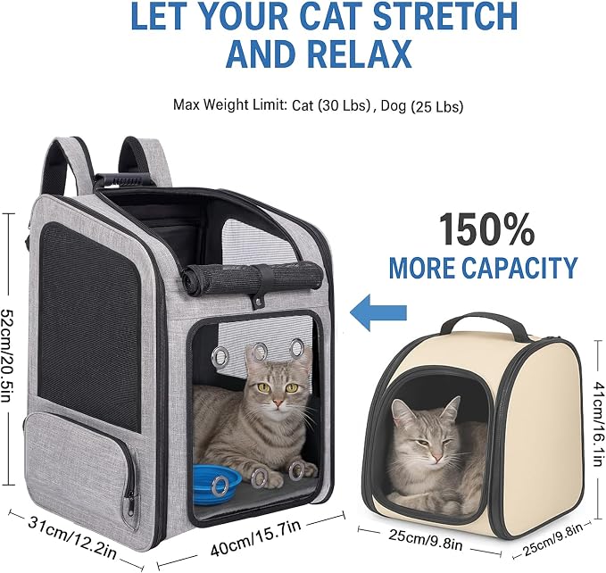 Extra Large Pet Carrier Backpack Cats Under 30 Lbs, - Image 2