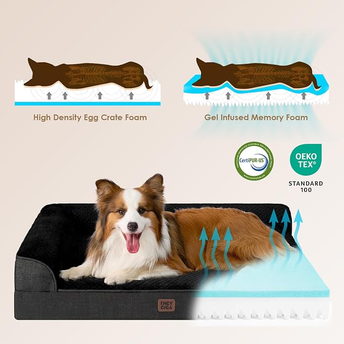 EHEYCIGA XXL Dog Bed Memory Foam, Orthopedic Giant Dog Bed Jumbo - Image 4
