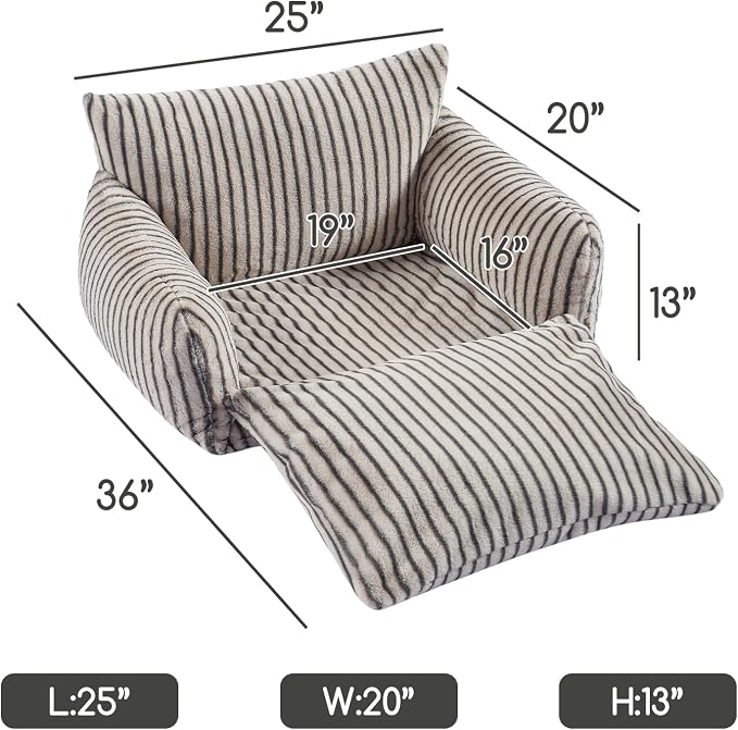 Hollypet Cat Bed Fluffy Plush Mutifuctional Double-Layer Soft Pet Couch - Image 3