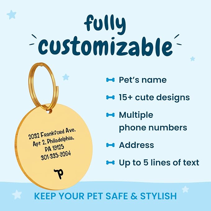 PawFurEver Custom Engraved Pet ID Tag – Personalized Dog Name Tag - Image 3