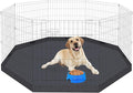 Dog Pen Pet Playpen Dog Fence Bottom Pad Indoor Foldable Metal Wire Exercise by Peekaboo