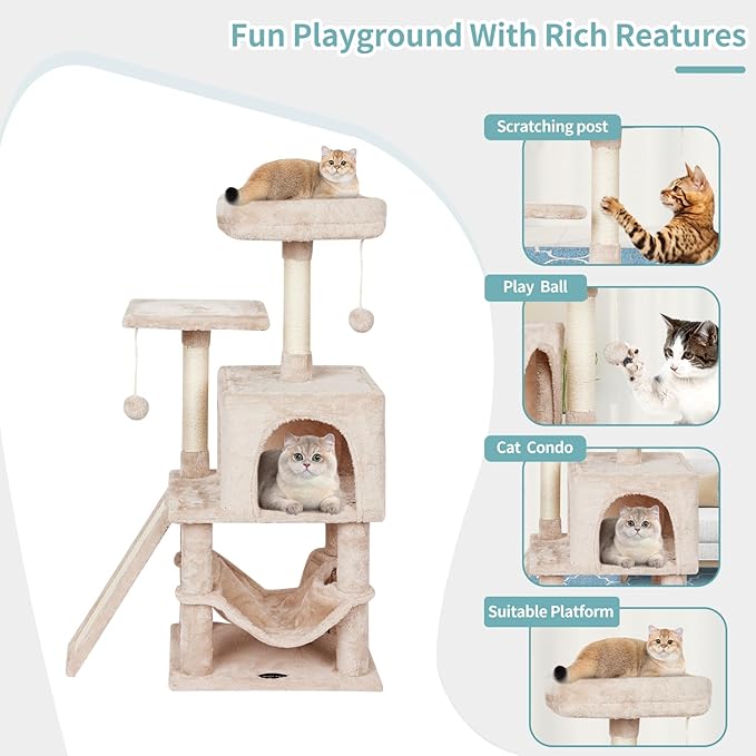 MIAO PAW Cute Cat Tree Tower for Indoor Cat Tower - Image 3