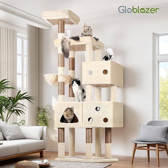 Globlazer Extra Large Cat Tower, 81-inch Tall Cat Tree - Image 8
