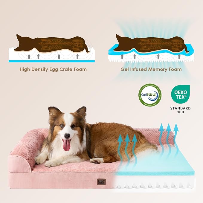 EHEYCIGA XL Dog Bed Memory Foam - Image 4