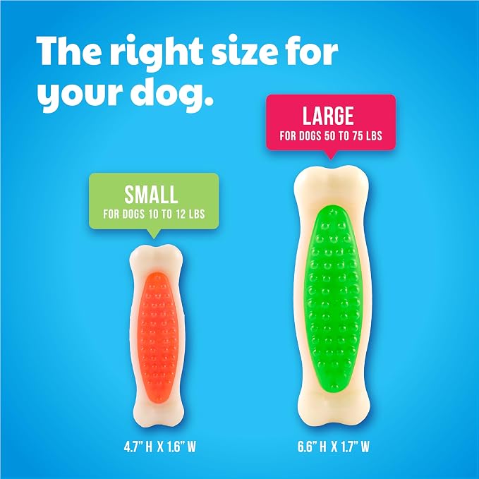 Hartz Chew 'n Clean Tuff Bone Tough Dog Chew Toy, Large 3 Pack - Image 4