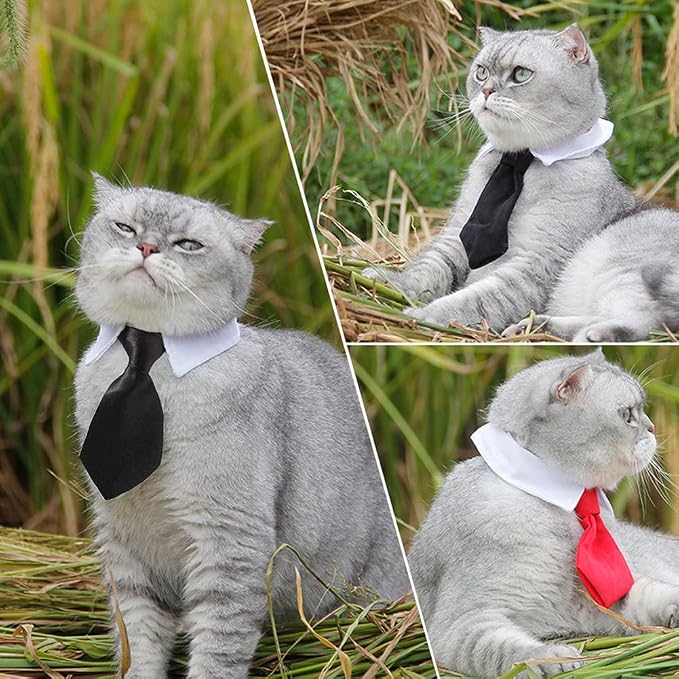 8 Pieces Pets Dog Cat Bowtie Pet Sunglasses Pet Costume Adjustable Formal - Image 4
