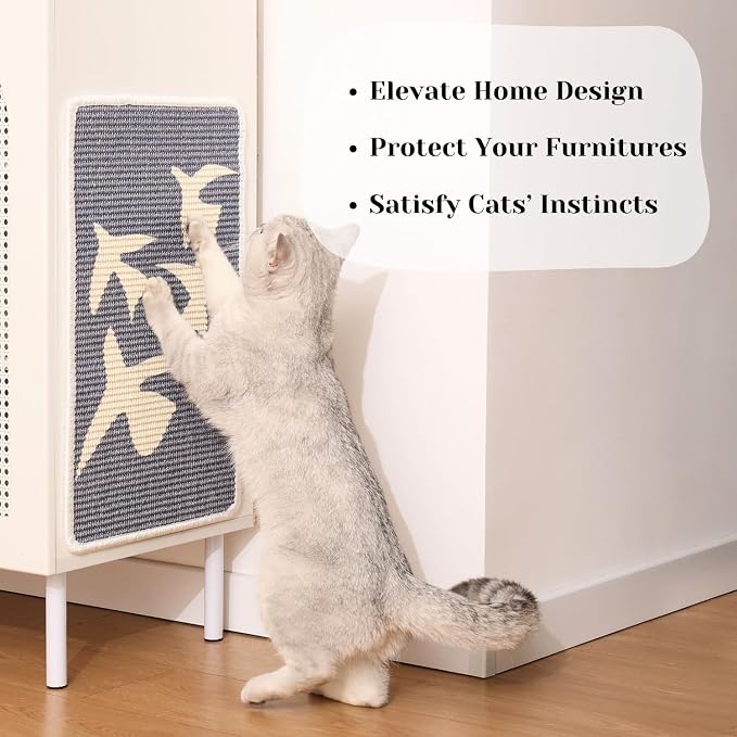 Sisal Cat Scratcher Post Mat, Durable and Shedding-Resistant Cat Scratching - Image 2