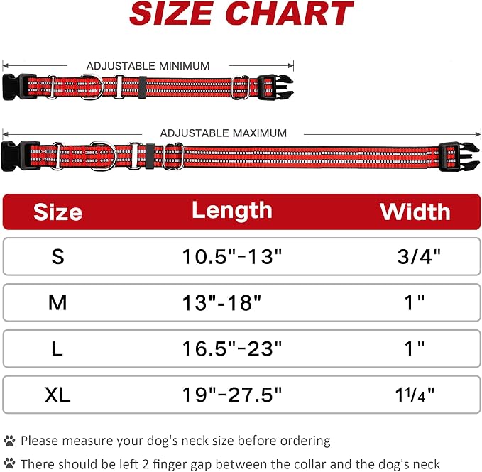 Martingale Dog Collar, Adjustable Nylon Reflective Collar - Image 4