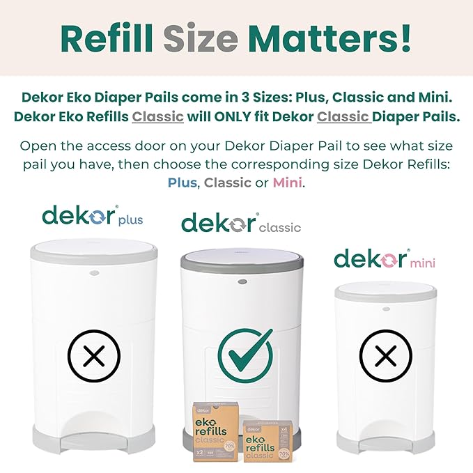 Diaper Dekor CLASSIC Diaper Pail Refills | 4 Count Unscented | Exclusive - Image 2