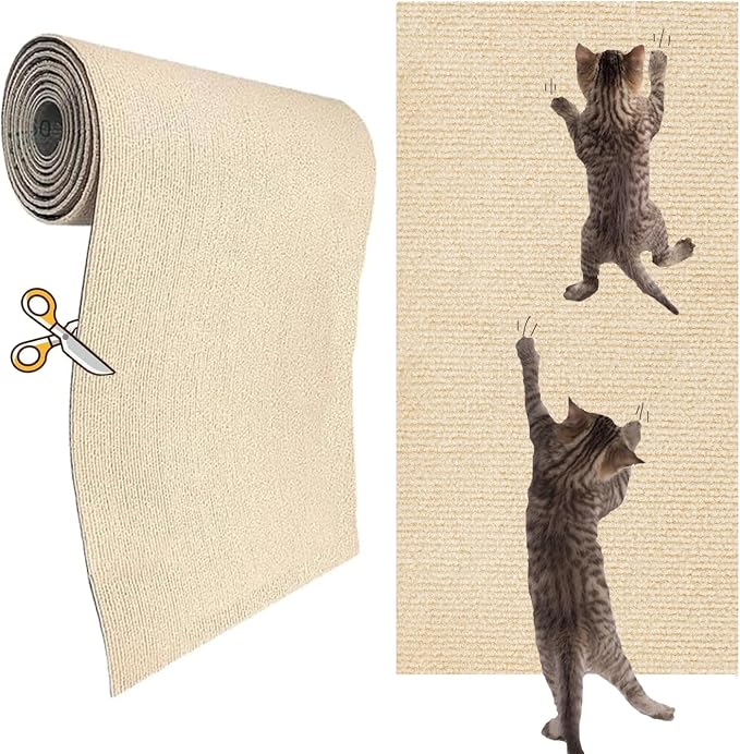 KEYIDE Self-Adhesive Cat Scratch Wall Climber, Wall Cat Scratcher Mat by KEYIDE