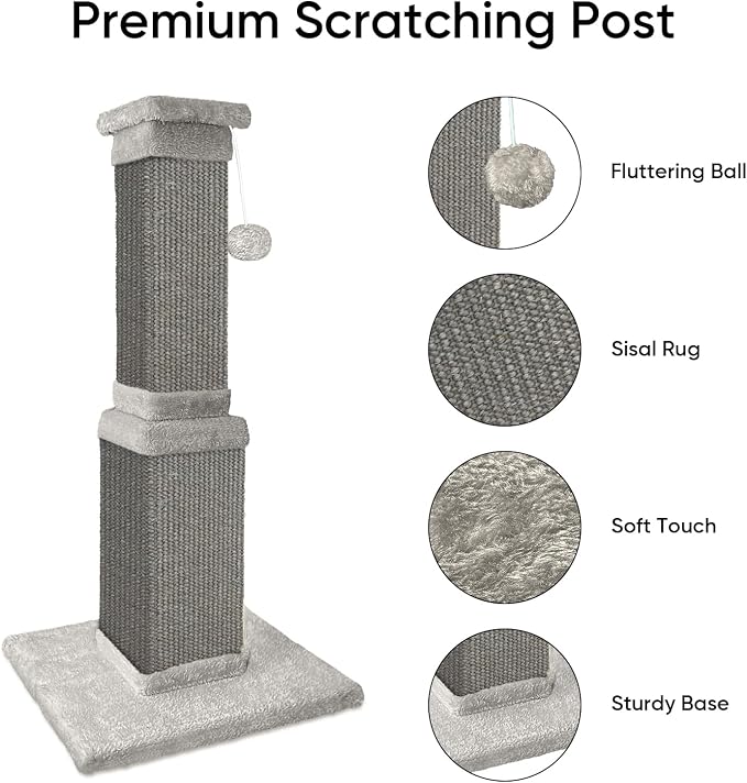 AGYM Cat Scratching Post, 32 Inch Cat Scratching Posts - Image 2