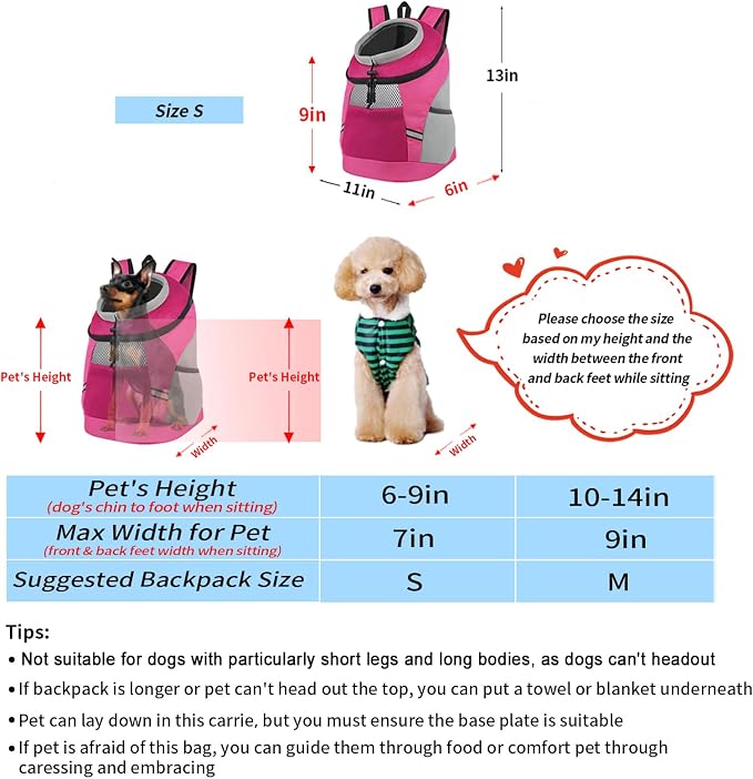 Dog Backpack Carrier, Front Chest Carrier - Image 3