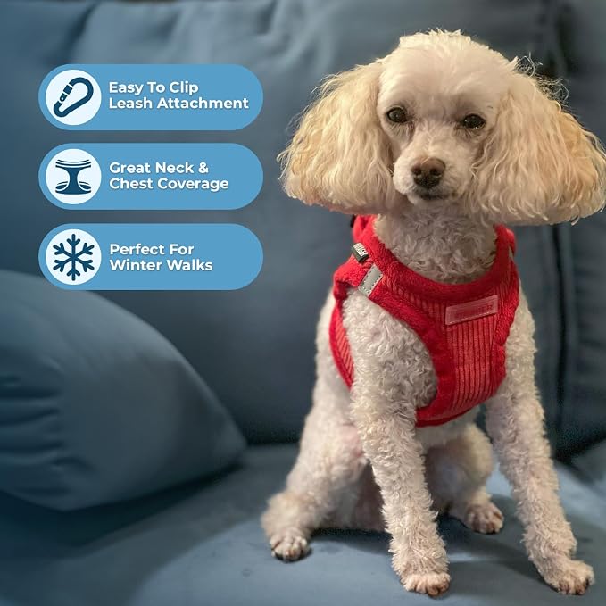Voyager Step-In Plush Dog Harness – Soft Plush, Step In Vest Harness - Image 6