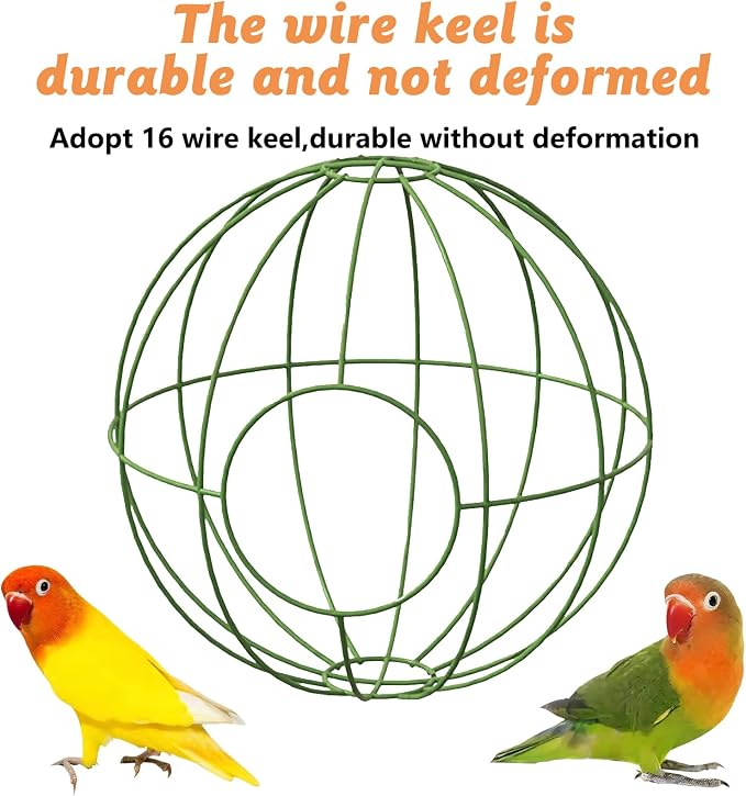 BNOSDM Rattan Parrot Nesting House Bird Nest Parakeet Hanging Swing Soft - Image 4