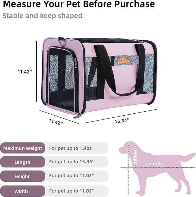 YUNIQUE Soft-Sided Cat & Dog Carrier - Image 2