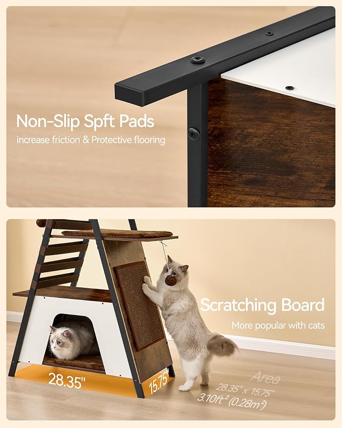 FourFurPets 72.4" Modern Cat Tower - Image 9