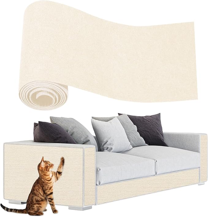 Anit Cat Scratch Couch Furniture Protector, 78.7x15.8 Cat Wall Corner Scratcher by ENONCI