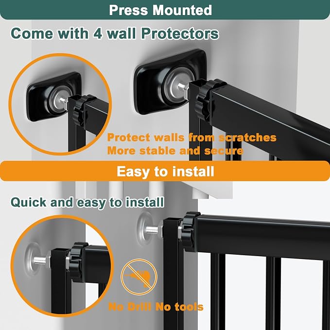40.55" Tall, 30.11-34.05 Inch Wide, 1.37" Ultra Narrow Spacing Dog Pet Baby - Image 4