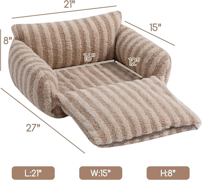 Hollypet Cat Bed Fluffy Plush Mutifuctional Double-Layer Soft Warming Kitty Pet - Image 3