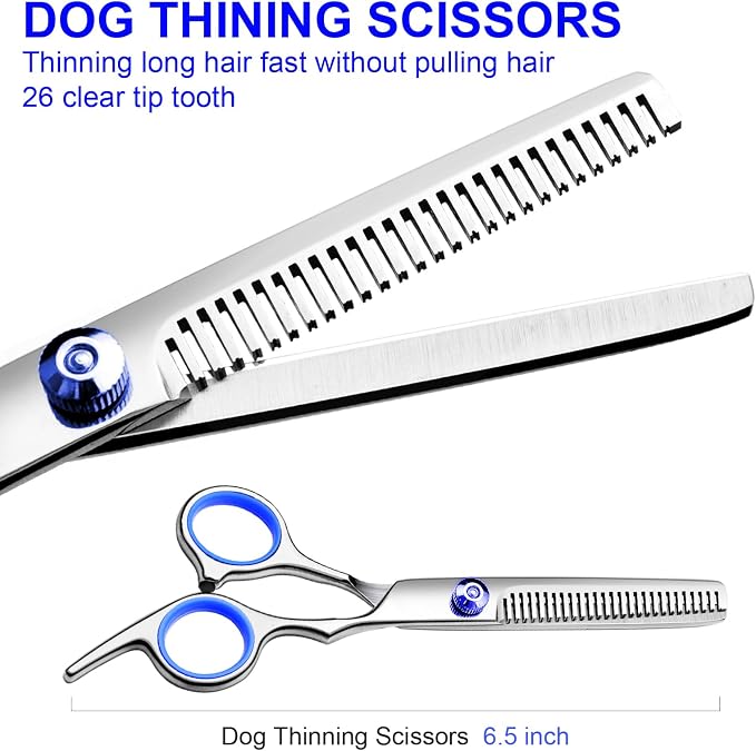 Professional Dog Grooming Scissors Kit, Titanium Coated Dog Scissors - Image 4