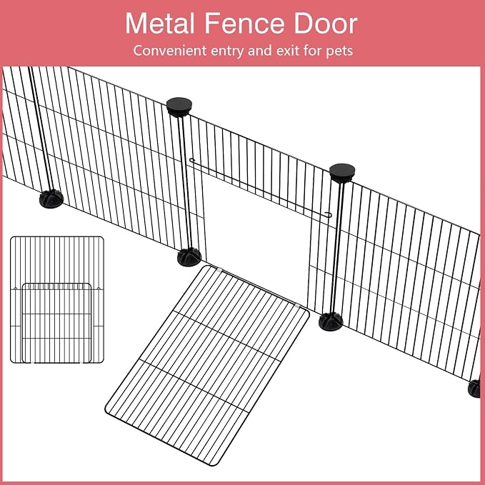 20 Panels Small Animal Playpen, C&C Cage - Image 4