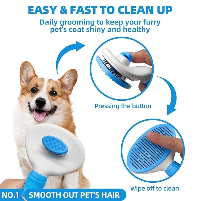 Bath Grooming Kit with Hair Brush, Towel & Scrubber Gloves - Image 2
