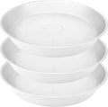 3 Pack of 22 inch Plant Saucer, 3.6" Depth Tray, Large Deep Garden Plastic by Bleuhome