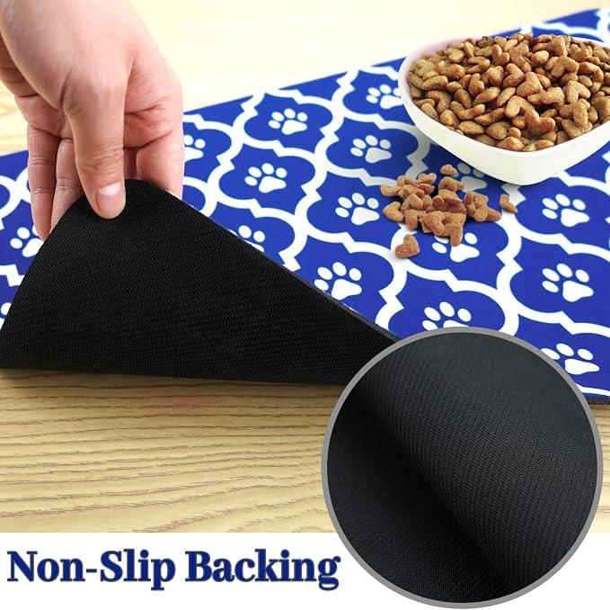 Dog Food Mat 12X20 Inch Pet Feeding Absorbent Mats - Image 5