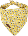 Lionet Paws Spring Summer Bee Dog Bandana Washable Cotton Handkerchief Scarf by lionetpaws