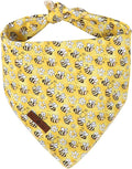 Lionet Paws Spring Summer Bee Dog Bandana Washable Cotton Handkerchief Scarf by lionetpaws