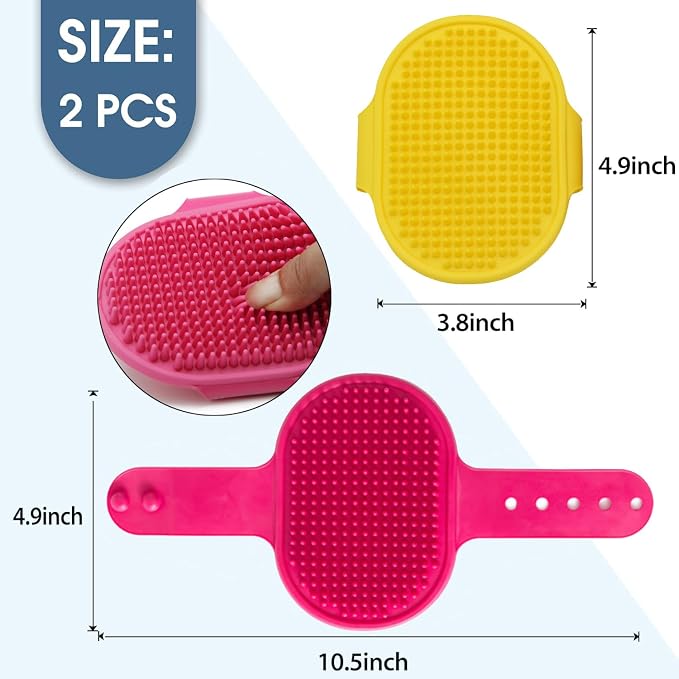 Dog Grooming Brush, Pet Shampoo Bath Brush Dog Grooming Shedding Brush Soothing - Image 6