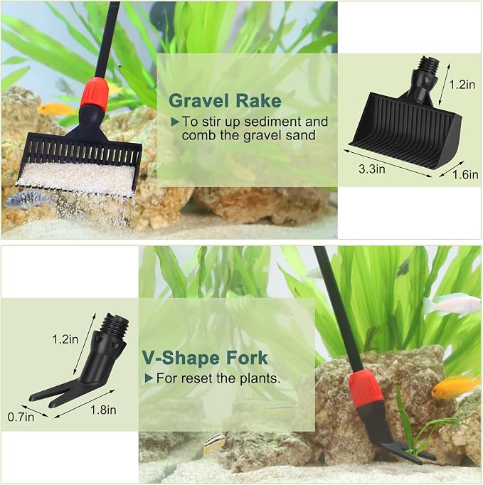 hygger Multi-Use Fish Tank Cleaner, 6 in 1 Aquarium Cleaning Tools Kit - Image 5