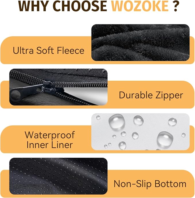 Orthopedic Washable Large Dog Bed: Cooling Memory Foam Dog Bed - Image 6