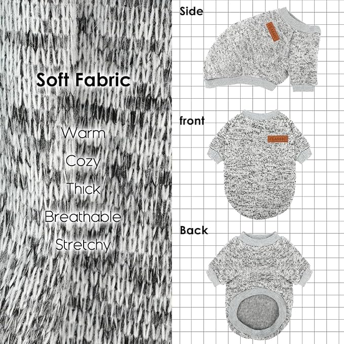 1 Pc Dog Sweaters for Small Dogs Girl Boy Winter Fleece Clothes Warm Soft Dog - Image 5