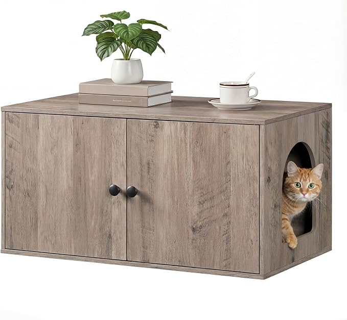HOOBRO Cat Litter Box Enclosure, Hidden Litter Box Furniture - Image 9