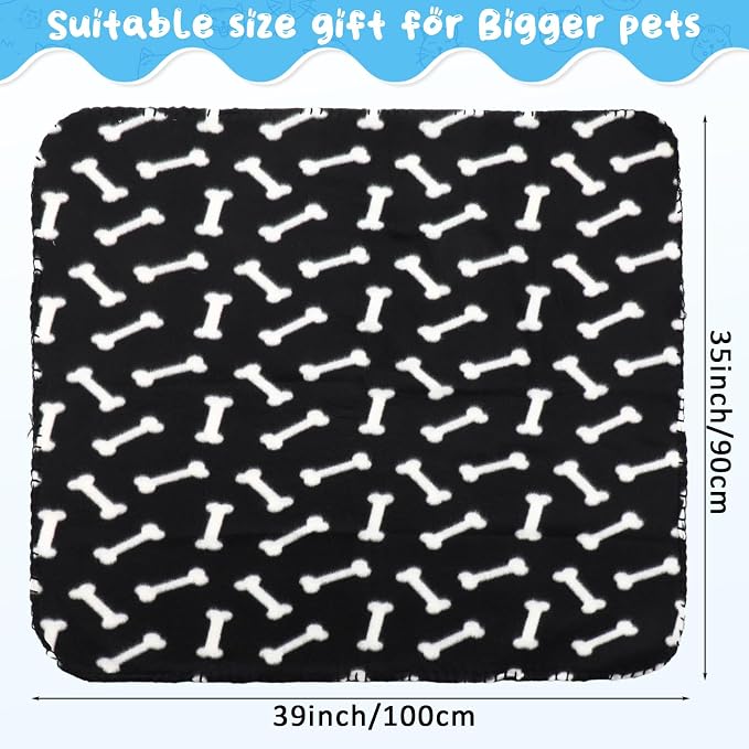 Eccliy 20 Pcs Puppy Blanket Pet Soft Fleece Dog Blankets Warm Felt Throw Sleep - Image 2