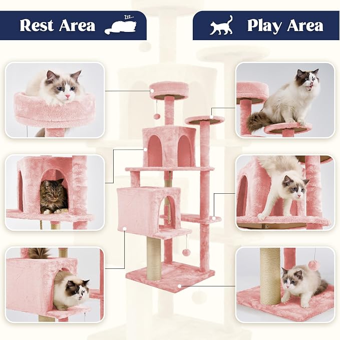 58.5inch Large Cat Tree Tower Condo - Image 4