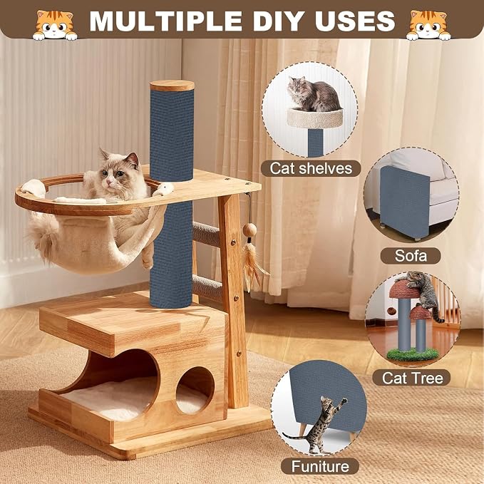 Cat Scratch Furniture Protector, 157.4"x15.8" Cat Scratching Mat, Trimmable - Image 5