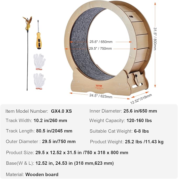 VEVOR Cat Exercise Wheel, Large Treadmill Wheel - Image 7