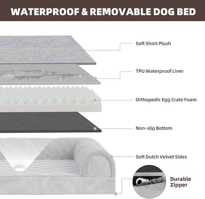 Simple Trending Orthopedic Dog Beds Large Sized, Dog Couch Sofa Bed - Image 6